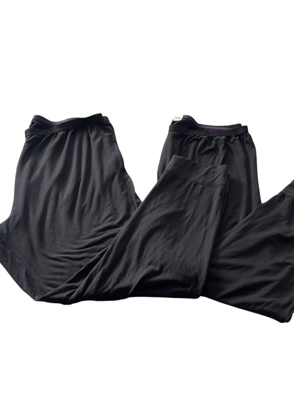 2 Pairs MeUndies Micromodal Pajama Pants Size 4X Black Sleep Lounge Slim Leg